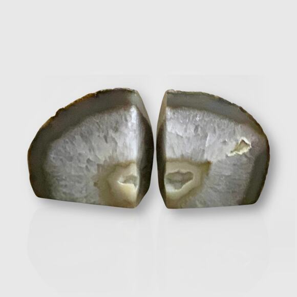 Large Crystal Bookends Agate w Geode Center Book Ends Pair: 4+ lbs. (BF) - Picture 7 of 7